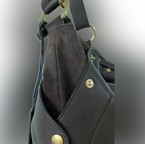 🔴 Furla Brown Leather & Suede Hobo Bag - Picture 5 of 8